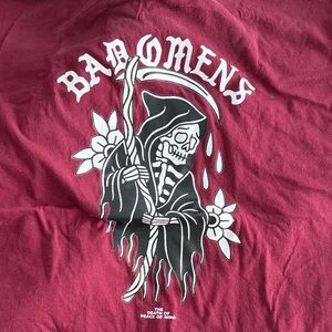 Gildan Burgundy Bad Omens Tee